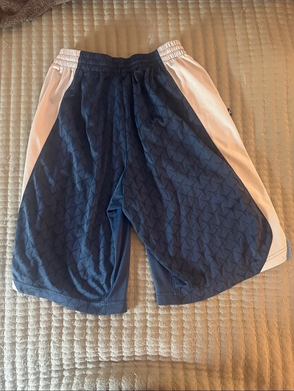 Nike Navy and White Boys Basketball Shorts